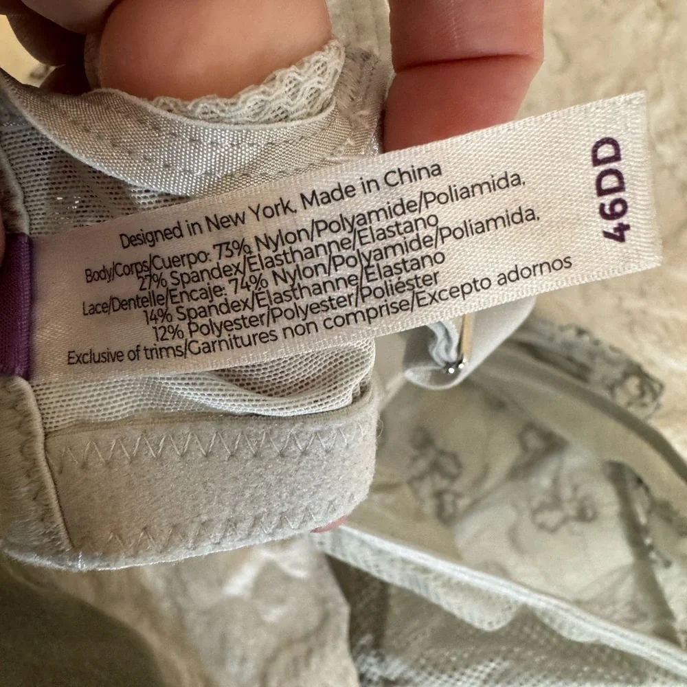 Adore Me Floral Lace Bra - Gray - Picture 6 of 7